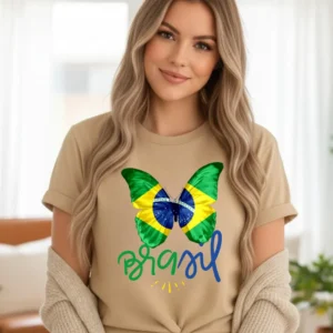 Camisa Blusa Tshirt 100% Algodão Feminina Copa Do Mundo