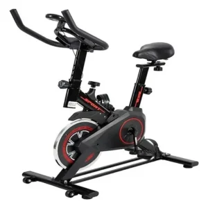 Bicicleta Spinning Ergométrica Semi Profissional Bike Preto Cor Preta / Vermelha
