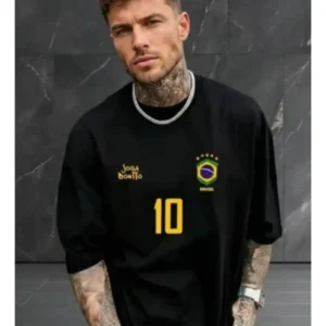 Camisa Brasil Oversized Tamanho Grande Jogador 10 Copa
