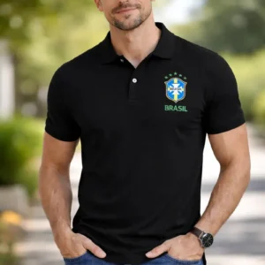 Camisa Pólo Piquet Masculina Seleção Brasileira Copa Brasil