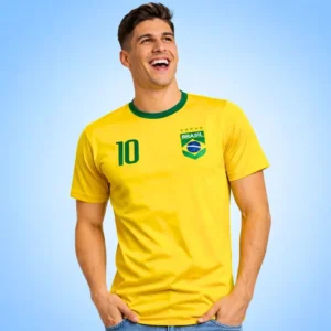 Camiseta Brasil Masculina Dryfit Esportiva Para Futebol