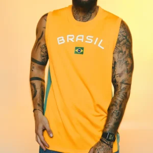 Camisa Regata Seleção Brasileira Brasil Masculina Licenciado