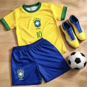 Conjunto Infantil Brasil Camisa 10 E Shorts Futebol