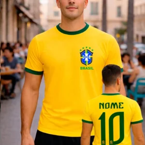 Camiseta Copa Brasil 2026 Personalizado Com Seu Nome Numero